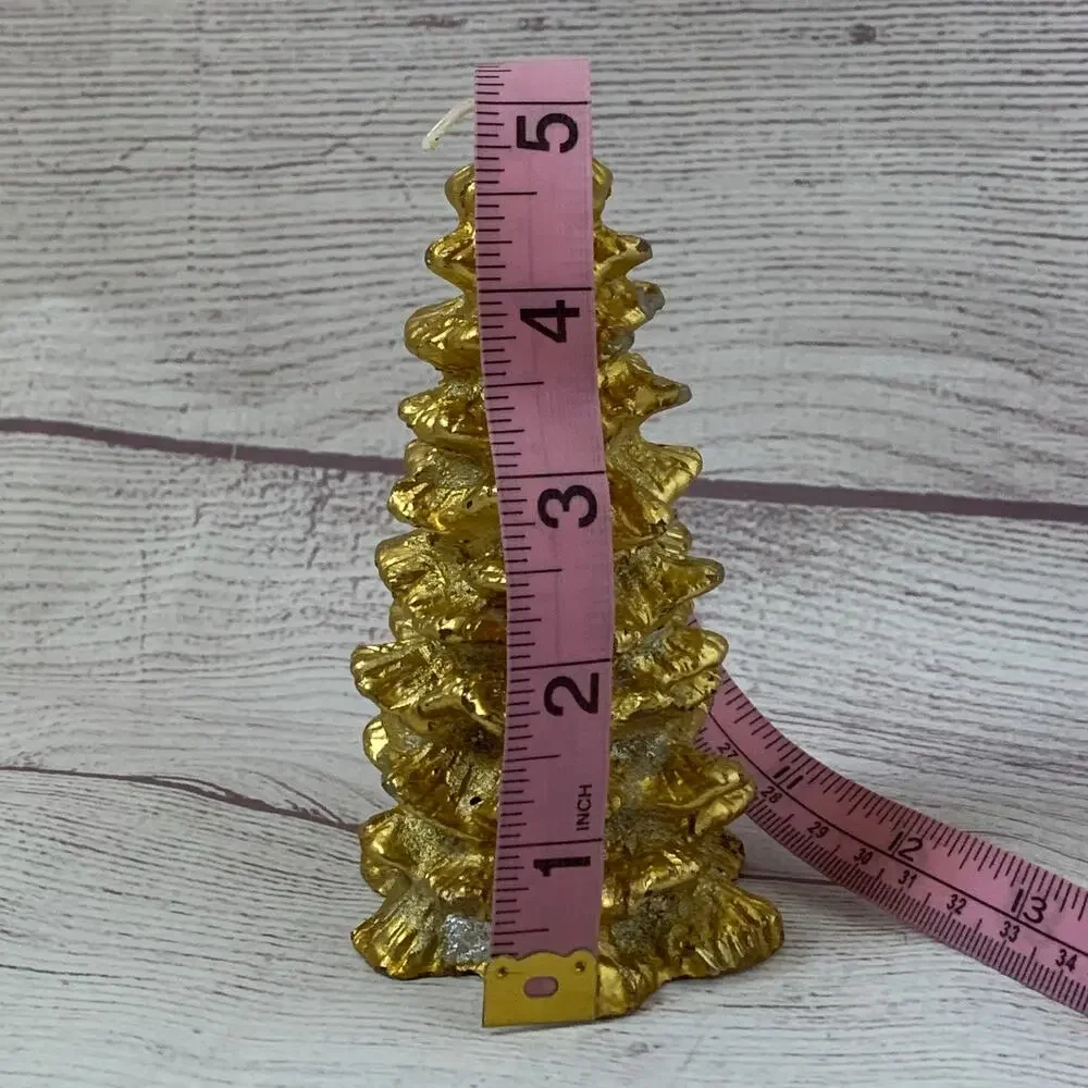Vintage Chesapeake Bay Candle Gold Christmas Tree Candle 5